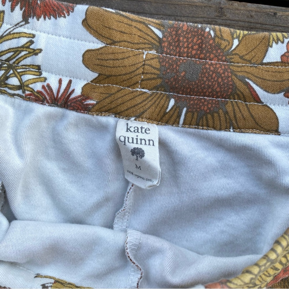Kate Quinn floral print crop joggers pj’s 70’s print sunflower - Picture 3 of 3